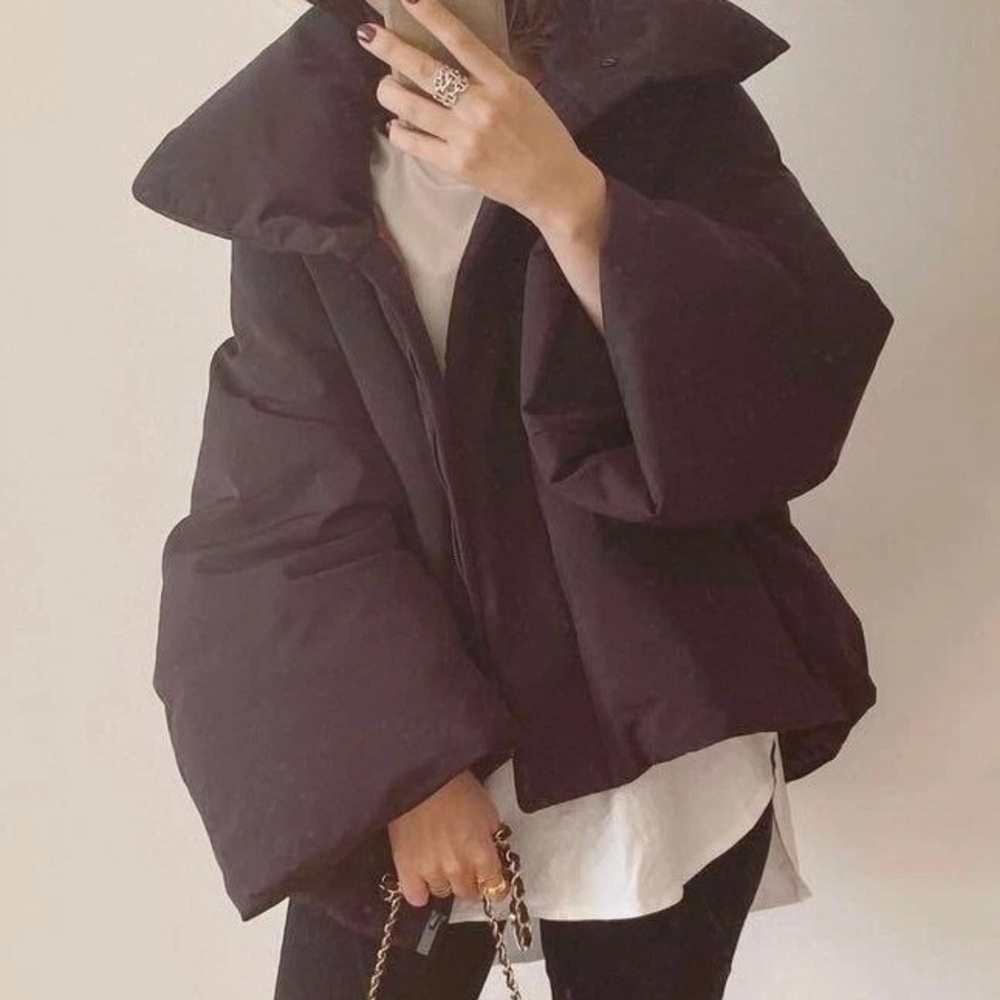 Uniqlo x +J Jil Sander Hybrid Down Jacket Coat in Wine